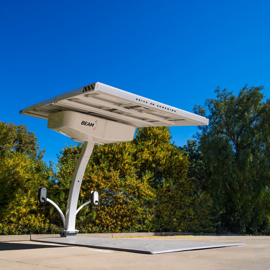beam ev solar charging station